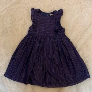 Gymboree Navy Sleeveless Dress Metallic Stripes